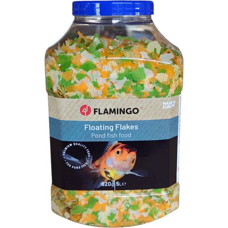 Nourriture pour poisson d'étang, en flocons 5 litres 620 g - Flamingo