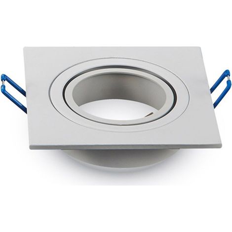 ARO orientable aluminio cuadrado encastrable blanco