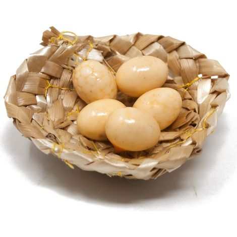Cesto con Uova 3,5 cm Miniature per Presepe in Resina - 86970 (1/5)