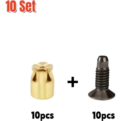 Kit de 10 inserts de réparation pour charnières, inserts de fixation réutilisables pour la réparation de portes d'armoires et de meubles, renfort de plaque de porte en bois massif (1/5)