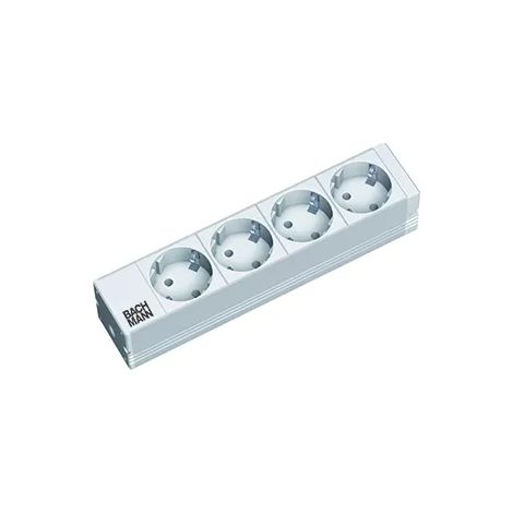 Bachmann 10Zoll Steckdosenleiste 1HE, RAL7035 333.0122 (1/2)