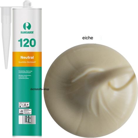 Ramsauer 120 Neutral Fenster Silikon Fugen Dichtstoff 310ml Kartusche eiche