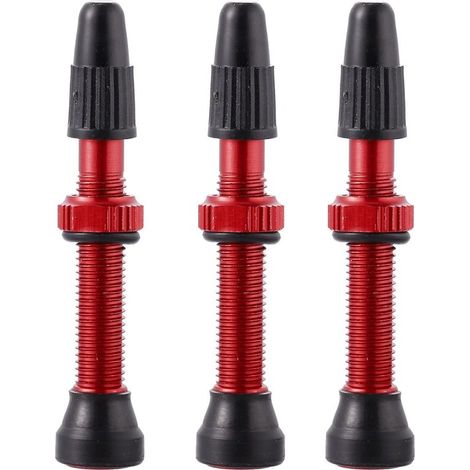 Set di 3 valvole tubeless per biciclette, inserto valvola tubeless, valvola francese, valvola in lega di alluminio, componente per bicicletta. (1/5)