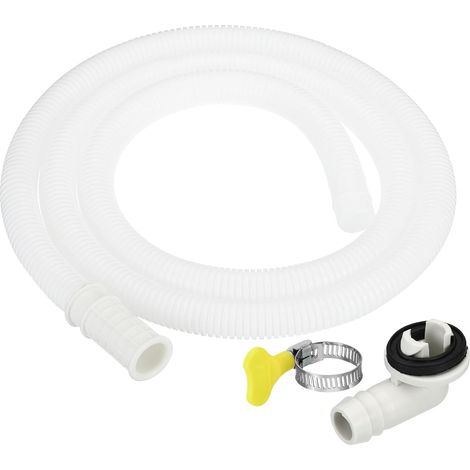 4.9ft Air Climatiseur Drainage Flexible Kit, Universel Drainage Connecteur Tuyau d'échappement avec Pince pour Mini-Split Fenêtre Unité AC Robinet, Blanc (1/5)
