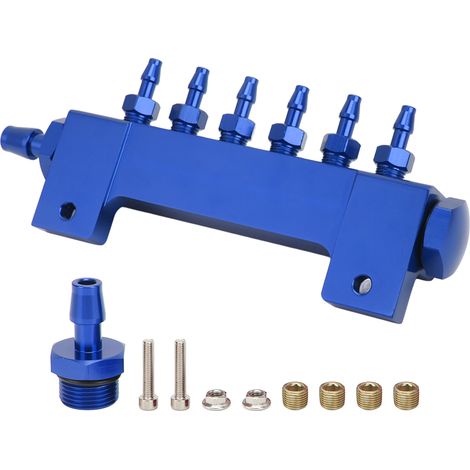 Raccord de bloc de dépression, collecteur d'admission, raccord NPT 1/8 pouce, entrée/sortie NPT 1/2 pouce, universel pour voitures et camions, turbo, bleu (1/5)