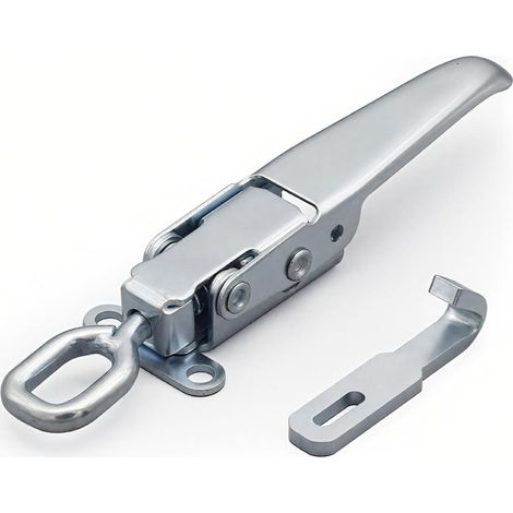 Loquet à Boucler - 1 Pièce - Fer - Ressort Amortisseur - Sécurité Remorque et Camion - 56 x 180 mm (1/5)