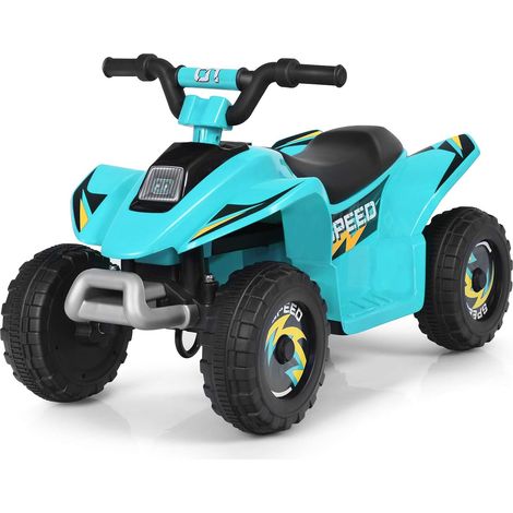 GOPLUS Voiture 4x4 Quad Buggy Electrique,Quad ATV 6V avec Marche Arriere et Frein Electrique,Avancer et Reculer, Controle par Poignee,Recommande pour Les Enfants de 3+ Ans (Bleu) (1/5)