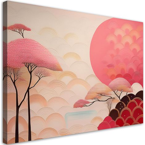 Quadro su tela, Paesaggio rosa asiatico - 120x80 (1/5)