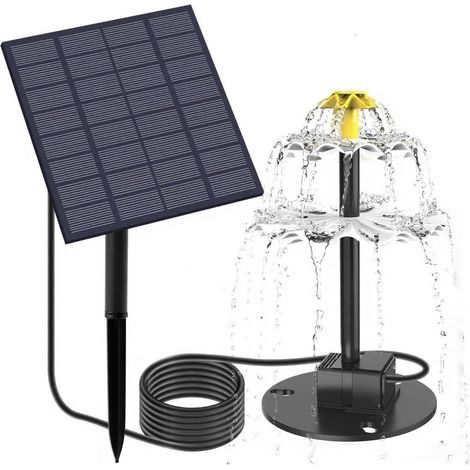Fontaine Solaire Jardin Couleurs multiples 2.5W Cascade (1/5)