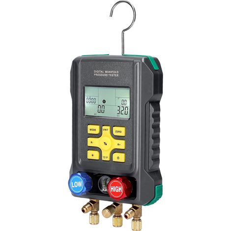 Manómetro digital de refrigeración, comprobador de presión de vacío, comprobador de temperatura para sistemas HVAC, dispositivo de diagnóstico de aire acondicionado (1/5)
