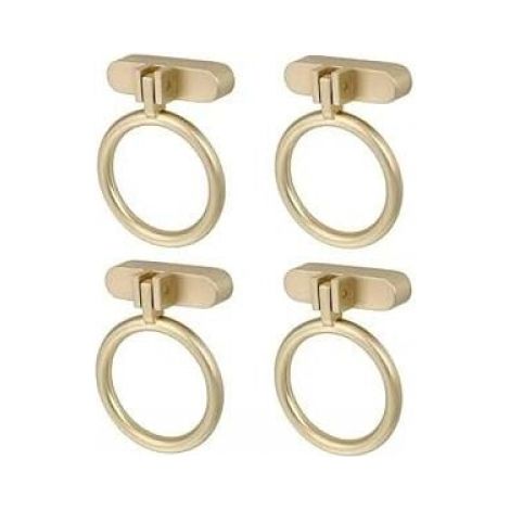 (Gold) 4 Pieces Brass Drawer Knobs, Gold Furniture Knobs, Golden Brass Drawer Knobs, Kitchen Door Handles, Zinc Alloy Gold Kitchen Cabinet Handle (1/5)