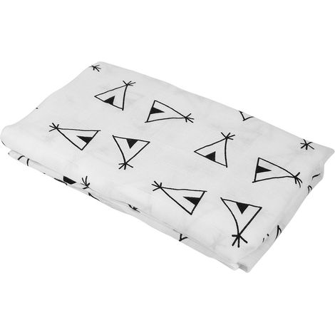 couverture d'emmaillotage douce et confortable pour bébé, de forme carrée, en mousseline n° 2 (1/5)