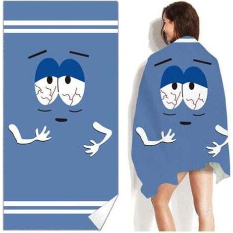 Wendbares Mikrofaser-Strandtuch 160 x 80 cm (große blaue Augen), schnelltrocknendes Strandtuch, leichtes und tragbares Reisehandtuch (1/5)