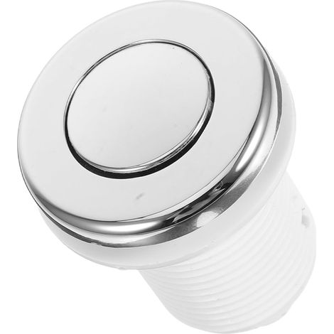 Bouton pneumatique, blanc, pour broyeur de déchets (1/5)