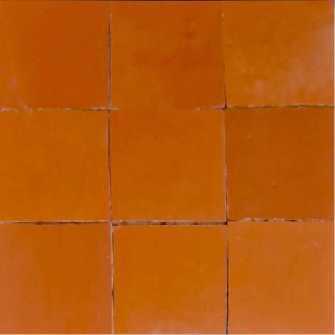 Carrelage sol et mur BEJMAT TRADITIONNEL GIOIA artisanal manuel marocain CARRE 10x10cm Orange - 74 Orange - 74 - - boîte de 1 m2