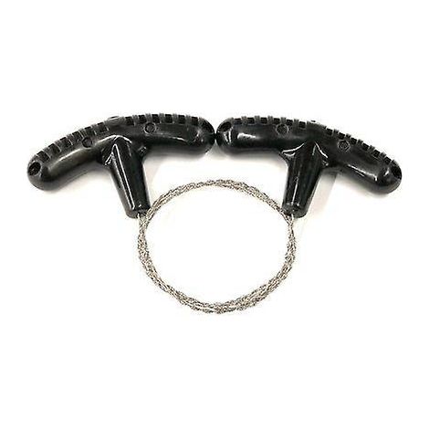 Drahtsäge, handbetriebene Kettensäge aus Edelstahl, Notfall-Seilsäge für Outdoor-Survival, Camping, Wandern, Bergsteigen und Jagen