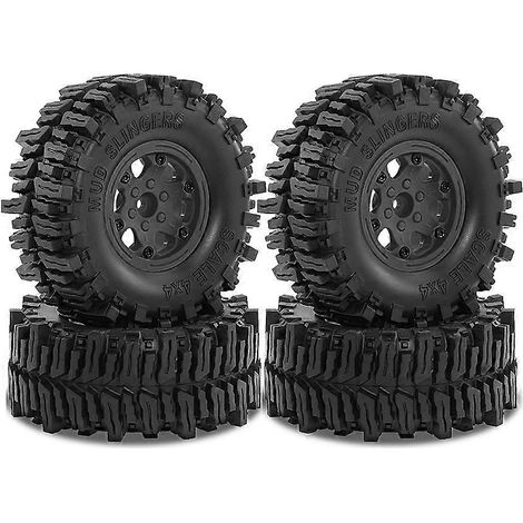 Pneu de motocross 1/8 + accessoires pour CROSSRC/MST/H8H 1/8 (4 pièces noires) ( ) (1/2)