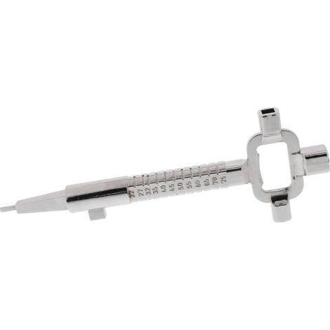 6 en 1 Clé d’Achitecte Clef Carré 6/7 / 8 mm Clé Allen avec Graduation Multi-fonction Clé Passe Partout Universel de Chantier en Alliage de Zinc Solide pour Ouvrir Porte Fenêtre Armoire (1/4)