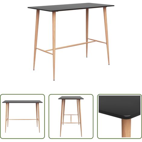 Schrank -  Bartisch Schwarz 120x60x105 cm (1/5)