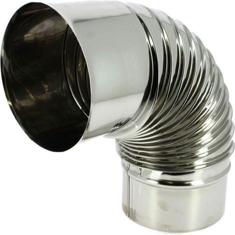 Coudes plissés EQ 90 dégré inox, diamètre 139 (1/4)