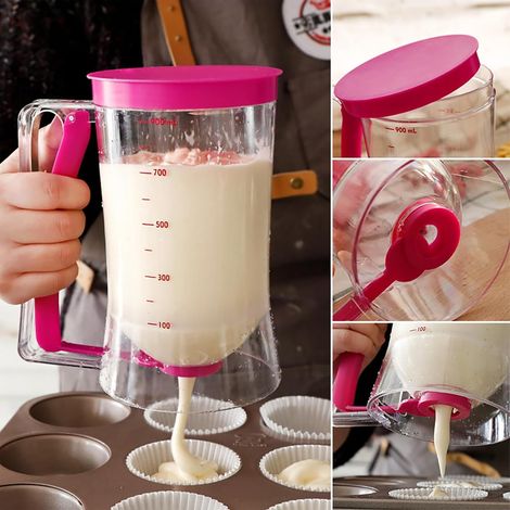 Dosatore per pastella per pancake, separatore, macchina manuale per muffin, imbuto, misurino, utensili da cucina per la pasticceria. (1/5)