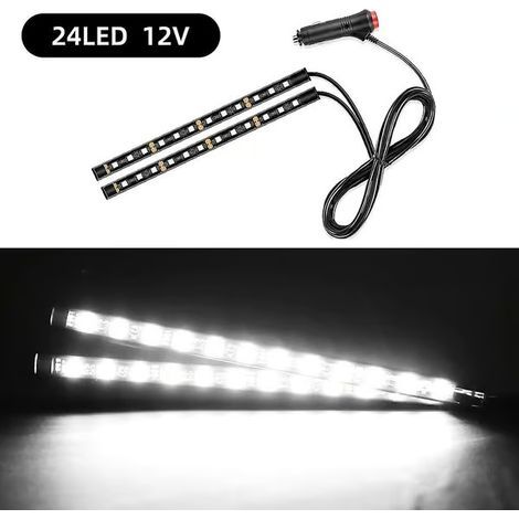 Bande LED COB universelle 12V/24V pour voiture, éclairage intérieur RGB, feux de jour, antibrouillards, bande LED flexible pour calandre, style automobile (1/5)