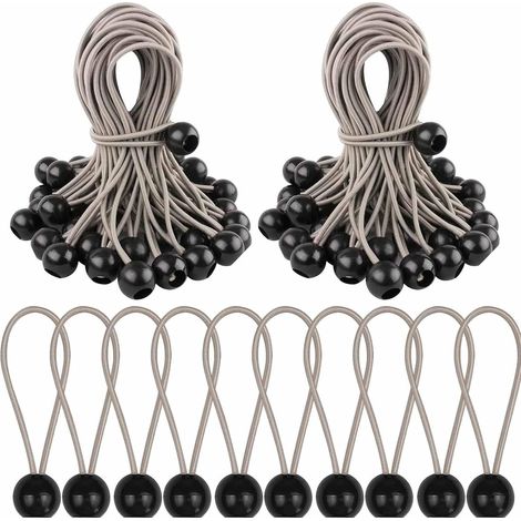 Gummiseil, 50 Stück, grau, Nylon, 15 cm, modern, dehnungsbeständig, verstellbar, BUNGEECORD, BUNGEE CORD (1/5)
