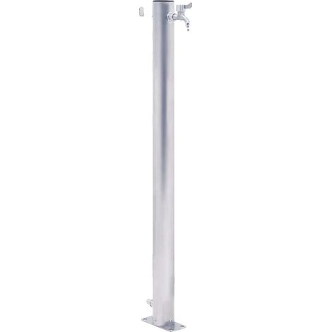 Colonne d'eau de jardin, acier inoxydable, 40 cm de diamètre, 40 cm de hauteur, robinet de jardin standard, adapté à une utilisation en extérieur (1/5)