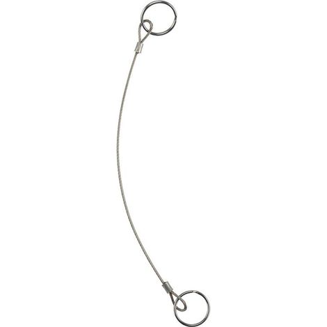 Corde de fixation en acier inoxydable avec 2 anneaux de fixation
