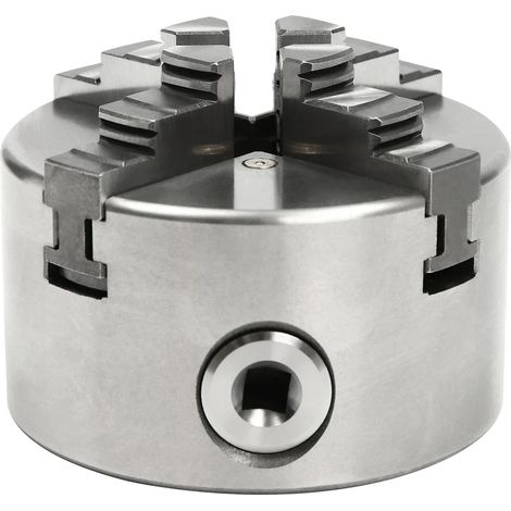 Mandrino autocentrante, diametro 80 mm, 4 griffe, argento (1/2)
