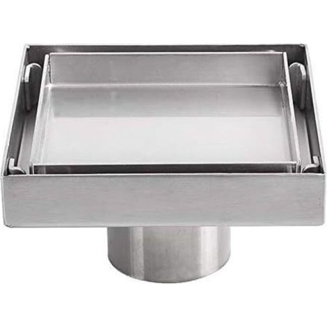 ZOLGINAH Invisible Shower Drain Deodorant Épaissie en Acier Inoxydable 304 Passoire À Cheveux pour Salle de Bains Jardin Cuisine Hôtel Salle De Douche (10cm Self-Styled) (1/4)