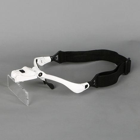 Loupe frontale avec éclairage LED, 5 grossissements, portable, extensible, grossissante jusqu'à 3,5x