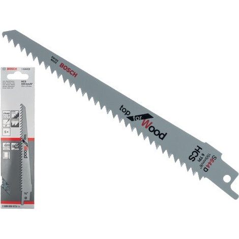 Lame di ricambio per seghe a gattuccio confezione 5 pezzi taglio legno Bosch S 644 D