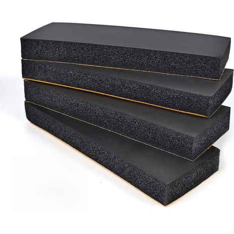 Lot de 4 protections murales autocollantes pour porte de voiture, 3 cm d'épaisseur, protection pour bords de porte de votre voiture, mur de garage et parking, noir (1/5)
