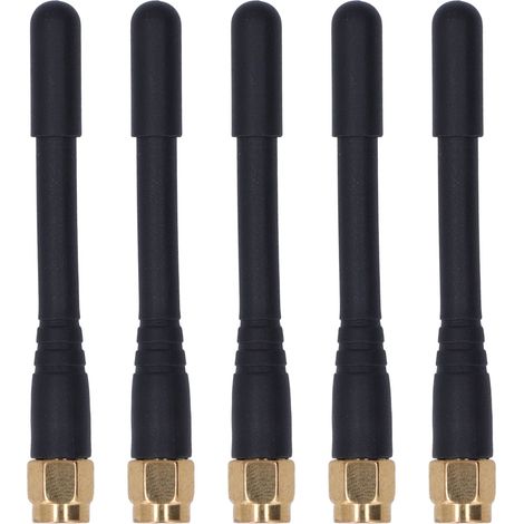 Lot de 5 antennes omnidirectionnelles double fréquence, étanches, SMA mâle, gain 3dBi (1/5)