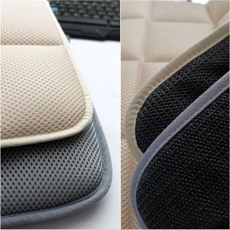Coussin de siège de voiture 45 cm x 45 cm noir charbon de bambou coussin de siège de voiture respirant pièce unique bureau à domicile été refroidissement ventilation coussin de chaise universel