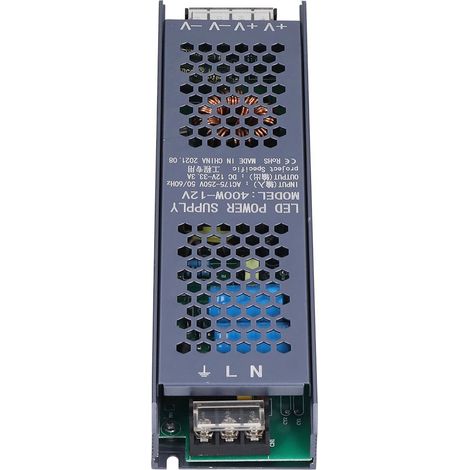 Alimentation à découpage LED, transformateur magnétique, bande longue noire, 400 W, 175-250 V CA, 12 V, 33,3 A (1/5)
