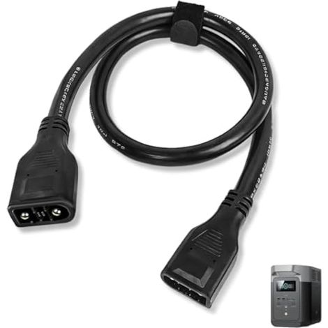 XT150 Câble de connexion de batterie supplémentaire 1 m compatible avec Ecoflow Delta 2, 2 Max, Max, 3, 3 Plus, 3 1500, Wave 2, Wave 3, Non compatible avec Delta Pro, Pro 3, Ultra, 3 Max (1/5)