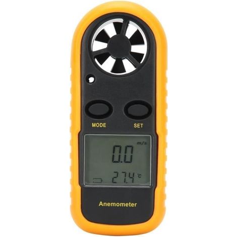 Tragbares digitales Taschenanemometer mit Temperaturanzeige (1/4)