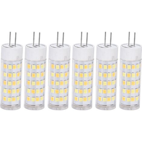 Lote de 6 bombillas G4, 3 colores, 220 V, pequeña lámpara de techo/aplique de pared para el hogar o la oficina (1/5)