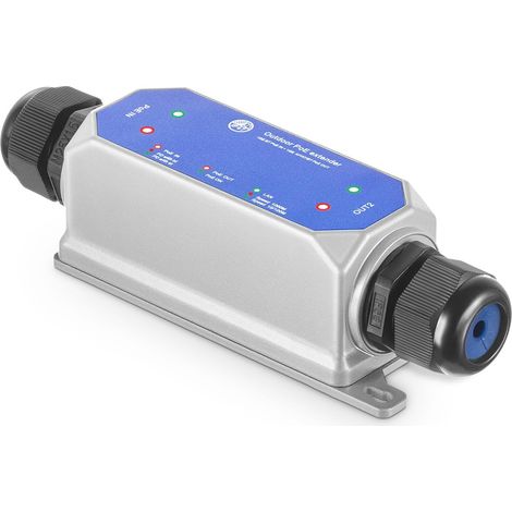 IP67 2-Port-Gigabit-PoE-Extender für den Außenbereich, IEEE 802.3 AF/at/BT PoE-Repeater 90 W, 100 Mbit/s, 1 PoE in 1 PoE-Ausgang, wasserdichter POE-Passthrough-Switch aus Metall zur Wandmontage
