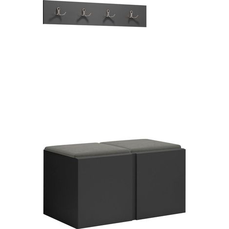 Conjunto para recibidor Pinis VI, Polo 894, 0x0x0cm, Aglomerado laminado, Tapiz, Montada en la pared, Colocada (1/5)