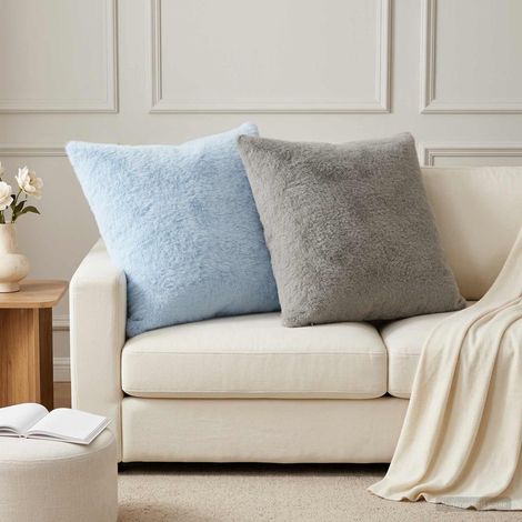 vidaXL Cushion Cover 2 pcs HEERLEN Light Grey 80 x 80 cm (1/5)