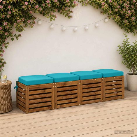 vidaXL Cuscini per sedile a 4 pezzi SOEST 4 pcs 100% Poliestere