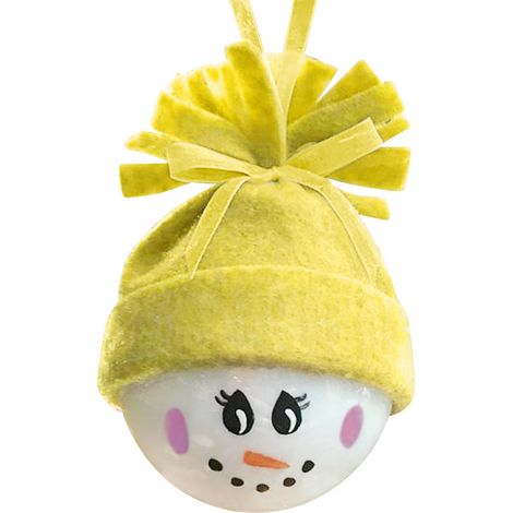 Weihnachtsschmuck, personalisierte Dekoration für den Weihnachtsbaum (gelb) (1/2)