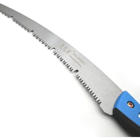 Scie d'élagage, lame en acier de 350 mm, pour couper les branches fraîches, sèches et les jeunes pousses, taille-arbres, couleur bleue (1/5)