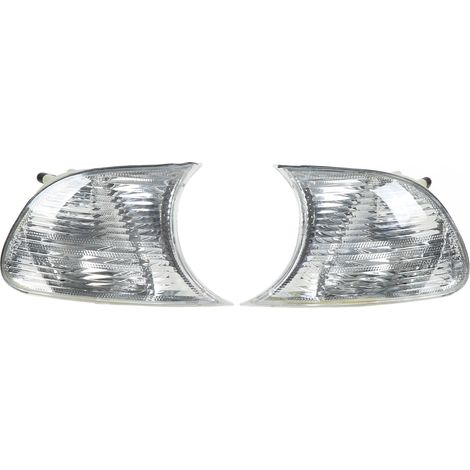 Feux de clignotant avant gauche droite, verre transparent, compatible BMW Série 3 E46 Coupé 1998-2001, blanc, réf. 63126904307 63126904308 (1/5)