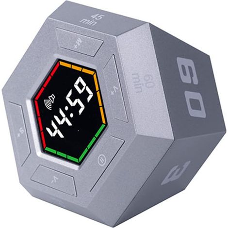 Temporizador, temporizador de cubo, temporizador de cuenta regresiva inteligente preestablecido de 3/5/15/30/45/60 minutos, herramienta de gestión del tiempo fácil de usar