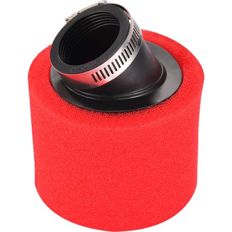[Two-pack] 38mm foam air filter with red angled nozzle, universal air filter for off-road motorcycles and ATVs--BIEMMEDUE (1/4)