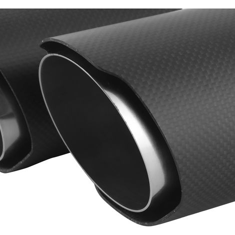 Tuyau d'échappement double universel en fibre de carbone mate de type Y avec sortie droite et échappement droit (AP35KR-6389) pour la modification de voitures (1/5)